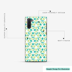 Random on Chevron - Yellow and Teal Slim Hard Shell Case For Samsung